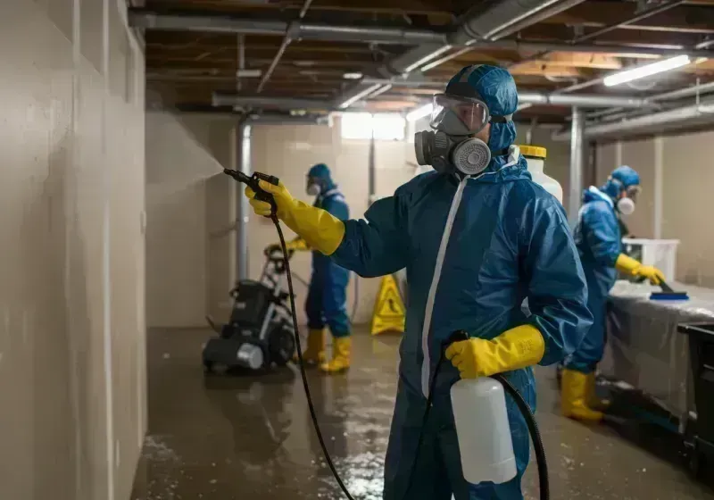 Basement Sanitization and Antimicrobial Treatment process in Teague, TX